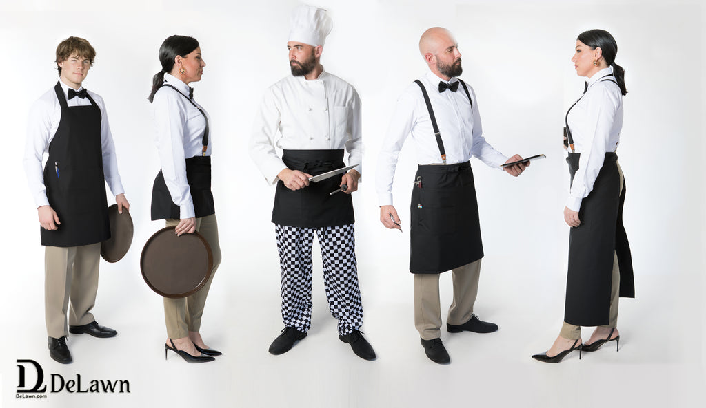 Short Bistro Apron Service Apron