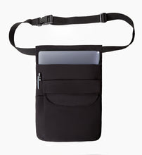 "The iPad"  Durable Large 6 Pocket Tablet Pouch (denim lined pocket) "Fits Mac Book Air" w Web Belt / Made in the USA