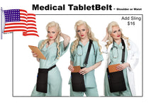 "Durable Nurse's 6 Pocket Large Tablet Pouch" w Belt and Clip "The iPad"