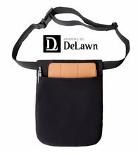 "Durable Black Single Pocket Pouch" w/Adjustable Shoulder Strap & Belt - Made in USA