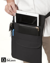 "The iPad"  Durable Large 6 Pocket Tablet Pouch (denim lined pocket) "Fits Mac Book Air" w Web Belt / Made in the USA